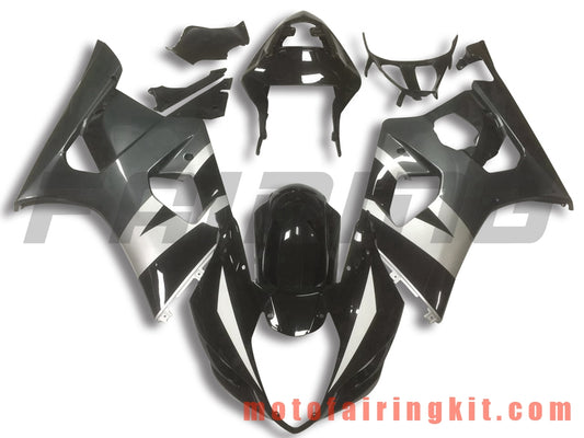 Fairing Kits Fit for GSXR1000 K3 2003 2004 GSXR 1000 GSX R1000 K3 03 04 Plastic ABS Injection Mold Complete Motorcycle Body Aftermarket Bodywork Frame (Black & Gray) B056