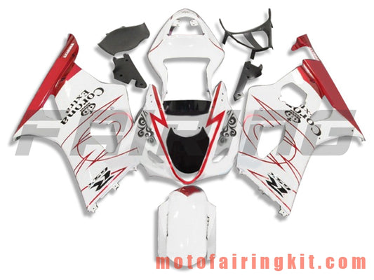 Kits de carenado aptos para GSXR1000 K3 2003 2004 GSXR 1000 GSX R1000 K3 03 04 Molde de inyección de plástico ABS Carrocería completa para motocicleta Marco de carrocería de posventa (blanco y rojo) B066