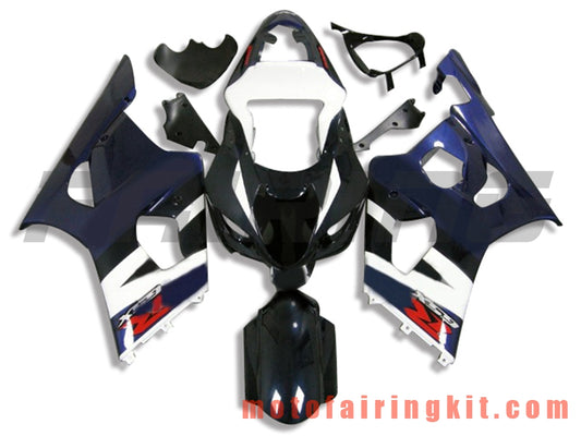 Fairing Kits Fit for GSXR1000 K3 2003 2004 GSXR 1000 GSX R1000 K3 03 04 Plastic ABS Injection Mold Complete Motorcycle Body Aftermarket Bodywork Frame (Blue & Black) B067