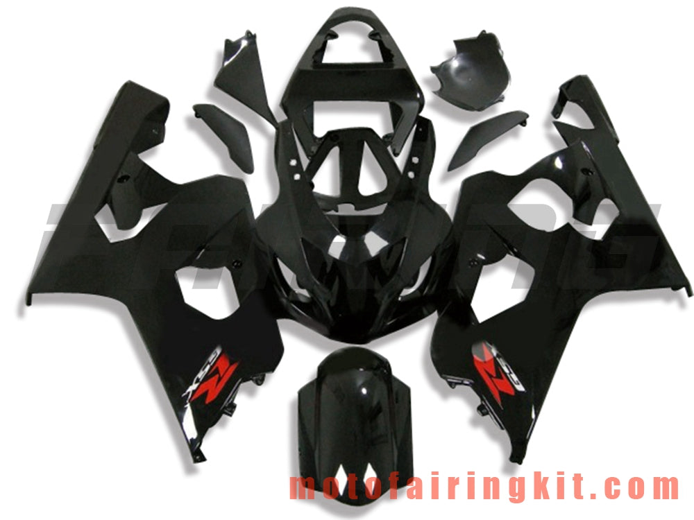 Fairing Kits Fit for GSXR1000 K3 2003 2004 GSXR 1000 GSX R1000 K3 03 04 Plastic ABS Injection Mold Complete Motorcycle Body Aftermarket Bodywork Frame (Black) B075