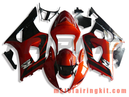 Fairing Kits Fit for GSXR1000 K3 2003 2004 GSXR 1000 GSX R1000 K3 03 04 Plastic ABS Injection Mold Complete Motorcycle Body Aftermarket Bodywork Frame (Orange & Black) B076