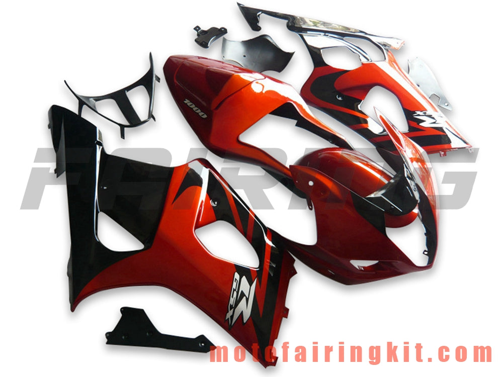 Fairing Kits Fit for GSXR1000 K3 2003 2004 GSXR 1000 GSX R1000 K3 03 04 Plastic ABS Injection Mold Complete Motorcycle Body Aftermarket Bodywork Frame (Orange & Black) B076