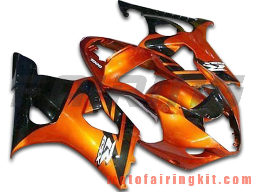 Kits de carenado aptos para GSXR1000 K3 2003 2004 GSXR 1000 GSX R1000 K3 03 04 Molde de inyección de plástico ABS Carrocería completa para motocicleta Marco de carrocería de posventa (dorado y negro) B082