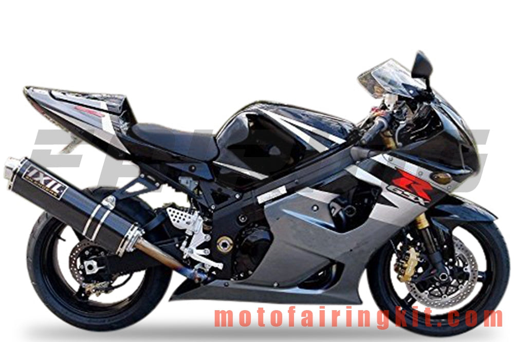 Fairing Kits Fit for GSXR1000 K3 2003 2004 GSXR 1000 GSX R1000 K3 03 04 Plastic ABS Injection Mold Complete Motorcycle Body Aftermarket Bodywork Frame (Black & Gray) B083