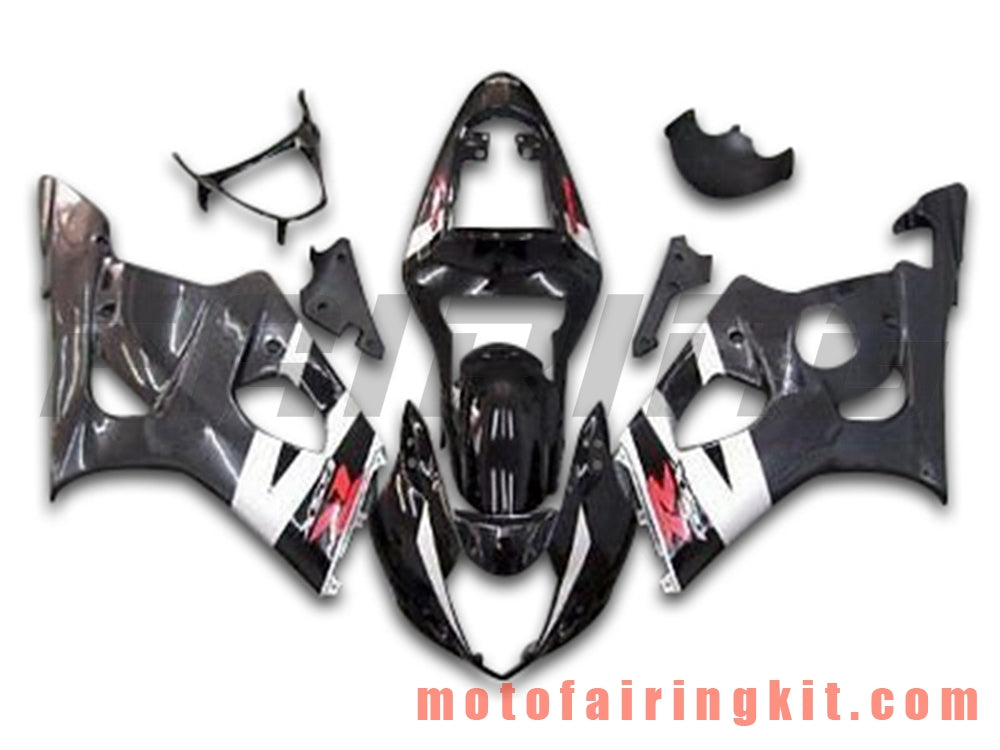 Fairing Kits Fit for GSXR1000 K3 2003 2004 GSXR 1000 GSX R1000 K3 03 04 Plastic ABS Injection Mold Complete Motorcycle Body Aftermarket Bodywork Frame (Black & Gray) B083