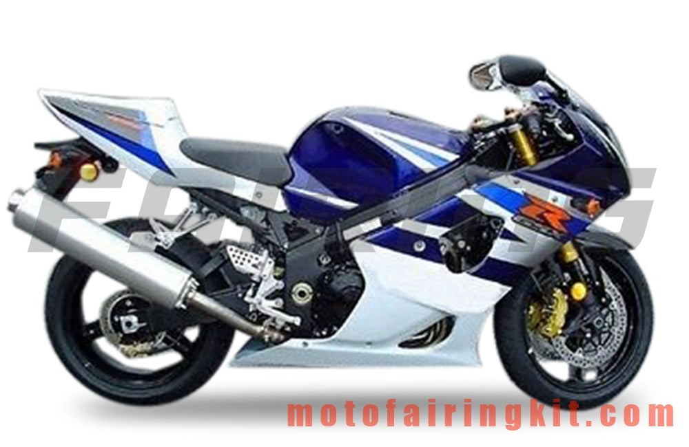 フェアリングキット GSXR1000 K3 2003 2004 GSXR 1000 GSX R1000 K3 03 04 プラスチック ABS 射出成型 完全なオートバイボディ アフターマーケットボディワークフレーム (ブルー &amp; ホワイト) B086