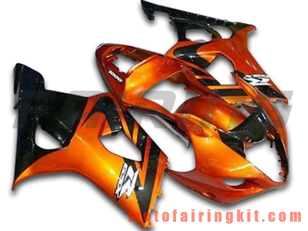 Kits de carenado aptos para GSXR1000 K3 2003 2004 GSXR 1000 GSX R1000 K3 03 04 Molde de inyección de plástico ABS Carrocería completa para motocicleta Marco de carrocería de posventa (dorado y negro) B087