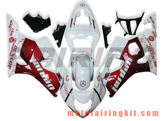 Kits de carenado aptos para GSXR1000 K3 2003 2004 GSXR 1000 GSX R1000 K3 03 04 Molde de inyección de plástico ABS Carrocería completa para motocicleta Marco de carrocería de posventa (blanco y rojo) B089