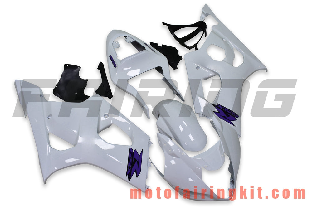 Fairing Kits Fit for GSXR1000 K3 2003 2004 GSXR 1000 GSX R1000 K3 03 04 Plastic ABS Injection Mold Complete Motorcycle Body Aftermarket Bodywork Frame (White) B090