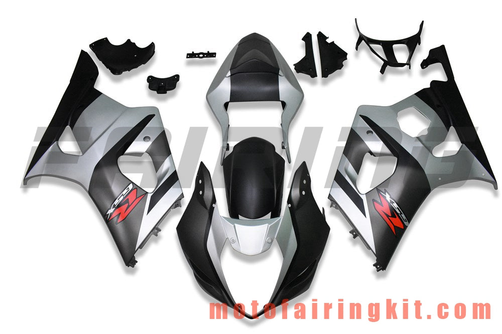 Kits de carenado aptos para GSXR1000 K3 2003 2004 GSXR 1000 GSX R1000 K3 03 04 Molde de inyección de plástico ABS Carrocería completa para motocicleta Marco de carrocería de posventa (negro y plateado) B201