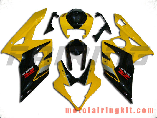 Fairing Kits Fit for GSXR1000 K5 2005 2006 GSXR 1000 GSX R1000 K5 05 06 Plastic ABS Injection Mold Complete Motorcycle Body Aftermarket Bodywork Frame (Yellow & Black) B012