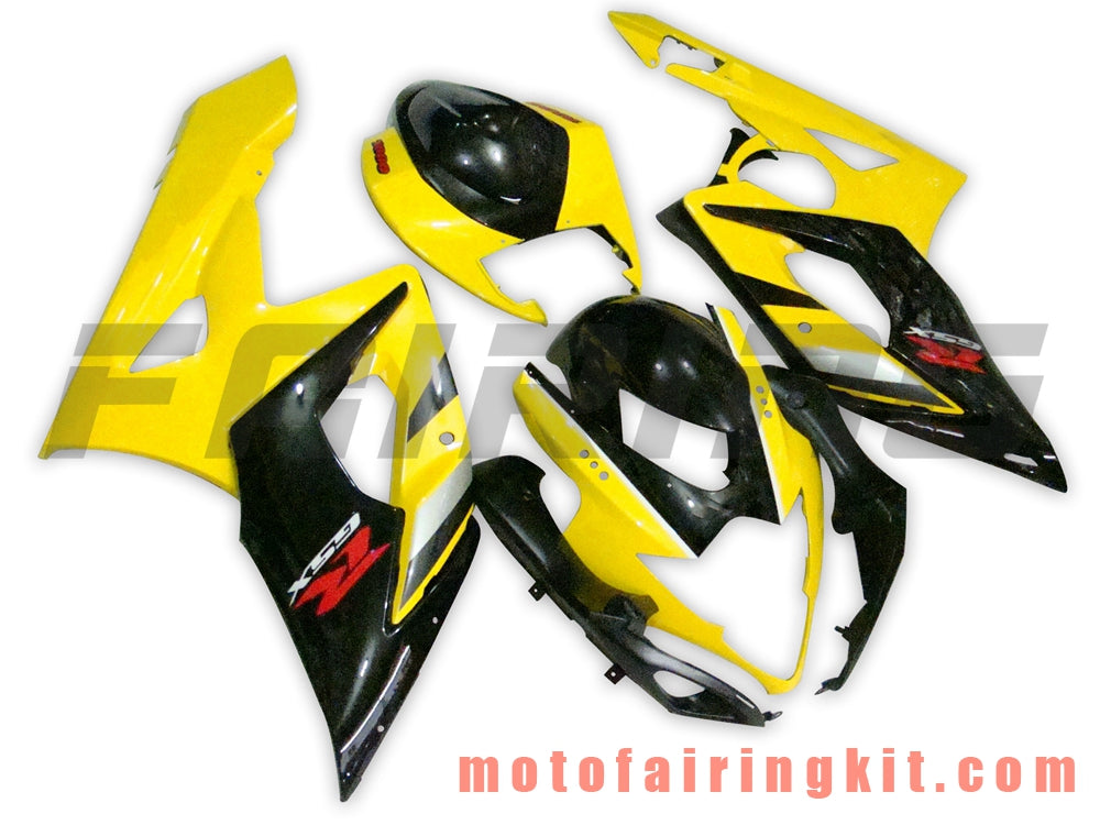 Fairing Kits Fit for GSXR1000 K5 2005 2006 GSXR 1000 GSX R1000 K5 05 06 Plastic ABS Injection Mold Complete Motorcycle Body Aftermarket Bodywork Frame (Yellow & Black) B014