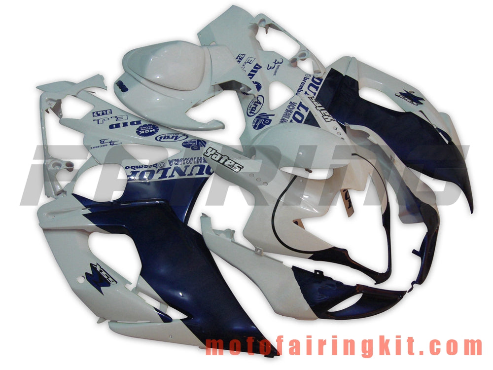 Fairing Kits Fit for GSXR1000 K5 2005 2006 GSXR 1000 GSX R1000 K5 05 06 Plastic ABS Injection Mold Complete Motorcycle Body Aftermarket Bodywork Frame (White & Blue) B016