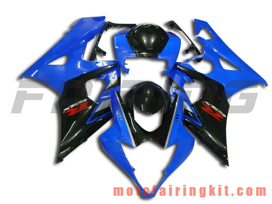 Fairing Kits Fit for GSXR1000 K5 2005 2006 GSXR 1000 GSX R1000 K5 05 06 Plastic ABS Injection Mold Complete Motorcycle Body Aftermarket Bodywork Frame (Blue & Black) B018