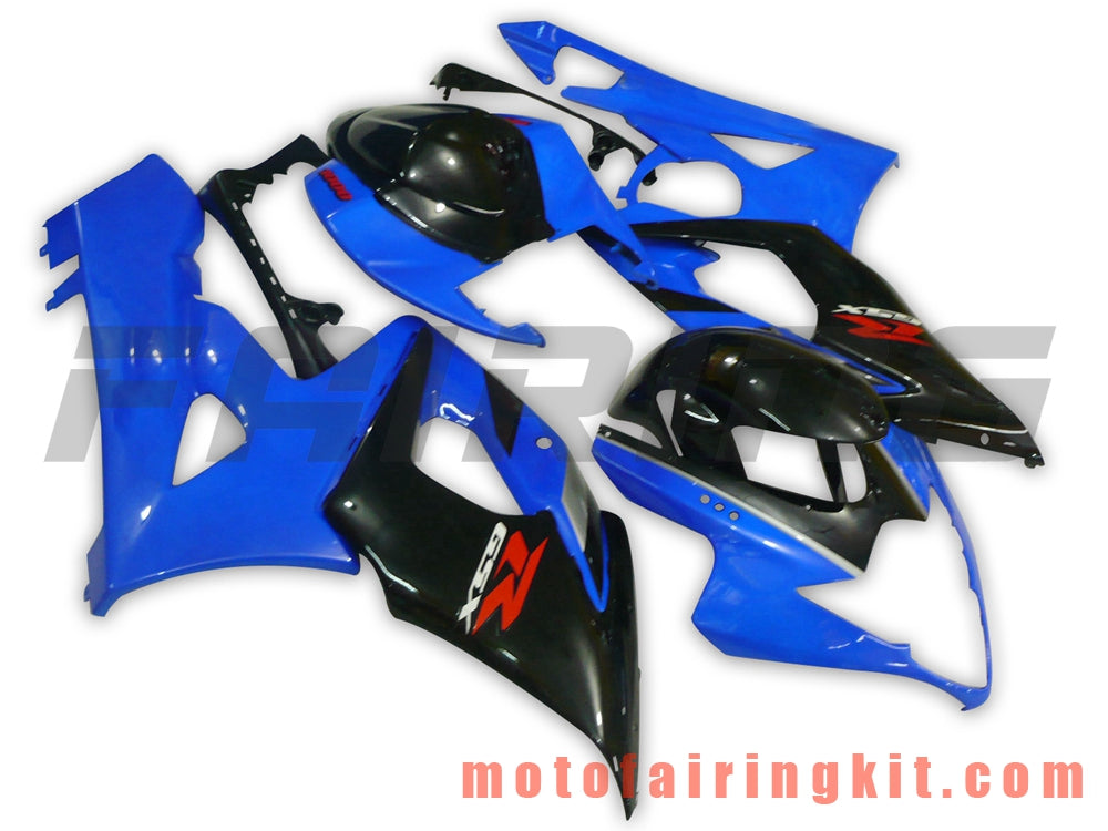 Fairing Kits Fit for GSXR1000 K5 2005 2006 GSXR 1000 GSX R1000 K5 05 06 Plastic ABS Injection Mold Complete Motorcycle Body Aftermarket Bodywork Frame (Blue & Black) B018