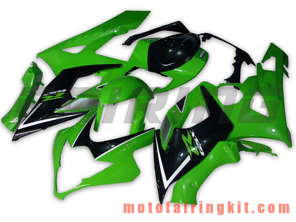 Fairing Kits Fit for GSXR1000 K5 2005 2006 GSXR 1000 GSX R1000 K5 05 06 Plastic ABS Injection Mold Complete Motorcycle Body Aftermarket Bodywork Frame (Green & Black) B021