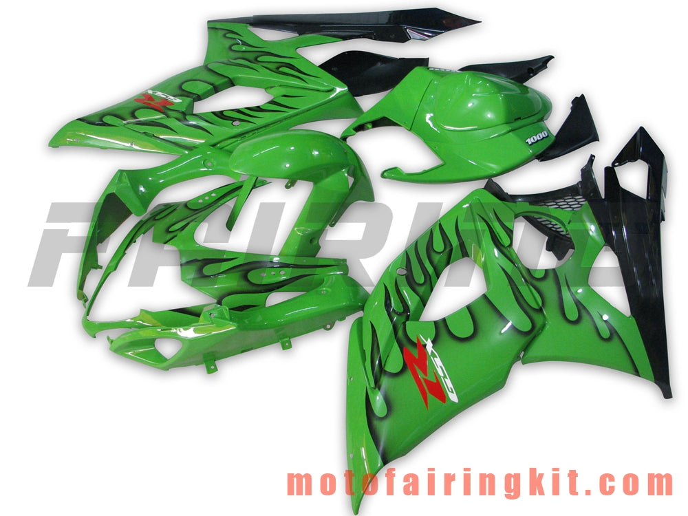 Fairing Kits Fit for GSXR1000 K5 2005 2006 GSXR 1000 GSX R1000 K5 05 06 Plastic ABS Injection Mold Complete Motorcycle Body Aftermarket Bodywork Frame (Green & Black) B022