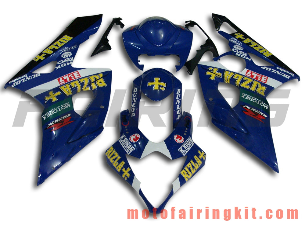 Fairing Kits Fit for GSXR1000 K5 2005 2006 GSXR 1000 GSX R1000 K5 05 06 Plastic ABS Injection Mold Complete Motorcycle Body Aftermarket Bodywork Frame (Blue) B023