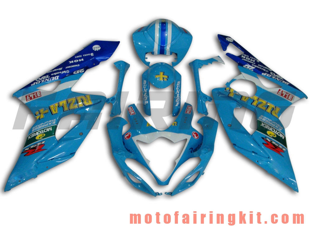 Fairing Kits Fit for GSXR1000 K5 2005 2006 GSXR 1000 GSX R1000 K5 05 06 Plastic ABS Injection Mold Complete Motorcycle Body Aftermarket Bodywork Frame (Blue) B024