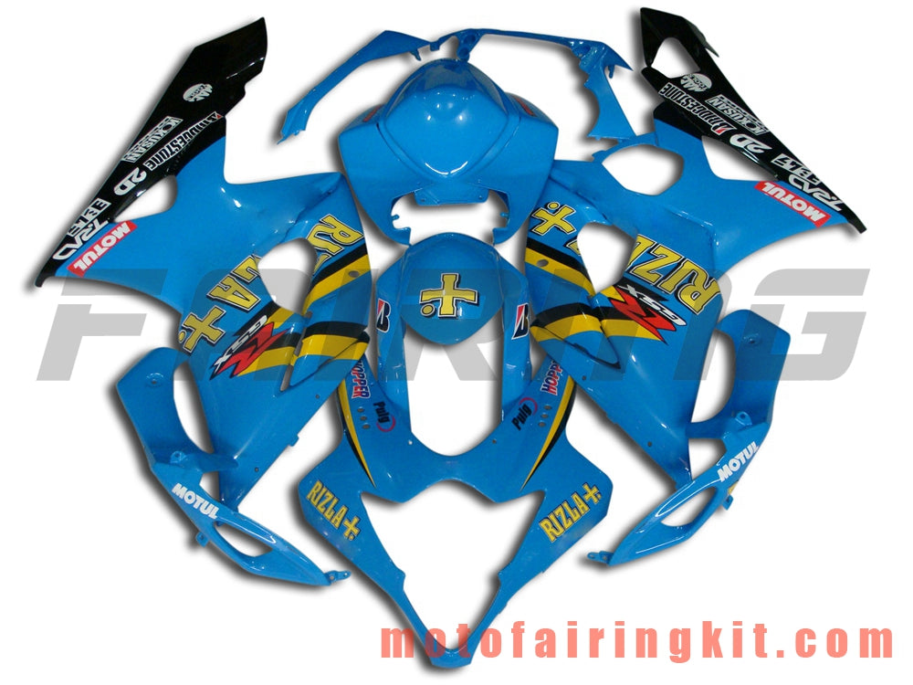 Fairing Kits Fit for GSXR1000 K5 2005 2006 GSXR 1000 GSX R1000 K5 05 06 Plastic ABS Injection Mold Complete Motorcycle Body Aftermarket Bodywork Frame (Blue & Black) B025