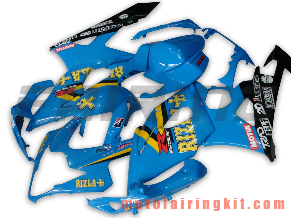 Kits de carenado aptos para GSXR1000 K5 2005 2006 GSXR 1000 GSX R1000 K5 05 06 Molde de inyección de plástico ABS Carrocería completa para motocicleta Marco de carrocería de posventa (azul y negro) B025