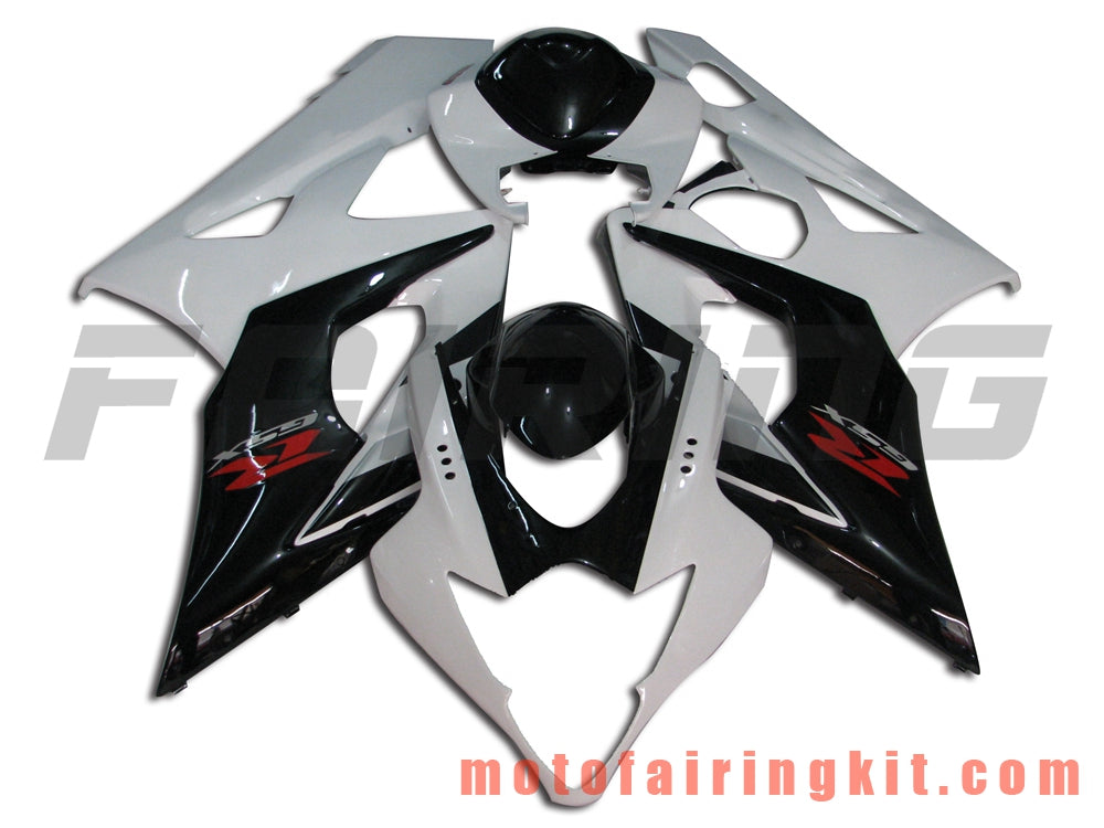 Fairing Kits Fit for GSXR1000 K5 2005 2006 GSXR 1000 GSX R1000 K5 05 06 Plastic ABS Injection Mold Complete Motorcycle Body Aftermarket Bodywork Frame (Black & White) B026