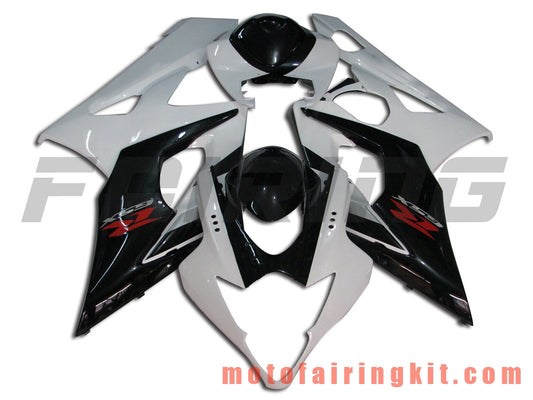 Kits de carenado aptos para GSXR1000 K5 2005 2006 GSXR 1000 GSX R1000 K5 05 06 Molde de inyección de plástico ABS Carrocería completa para motocicleta Marco de carrocería de posventa (blanco y negro) B026