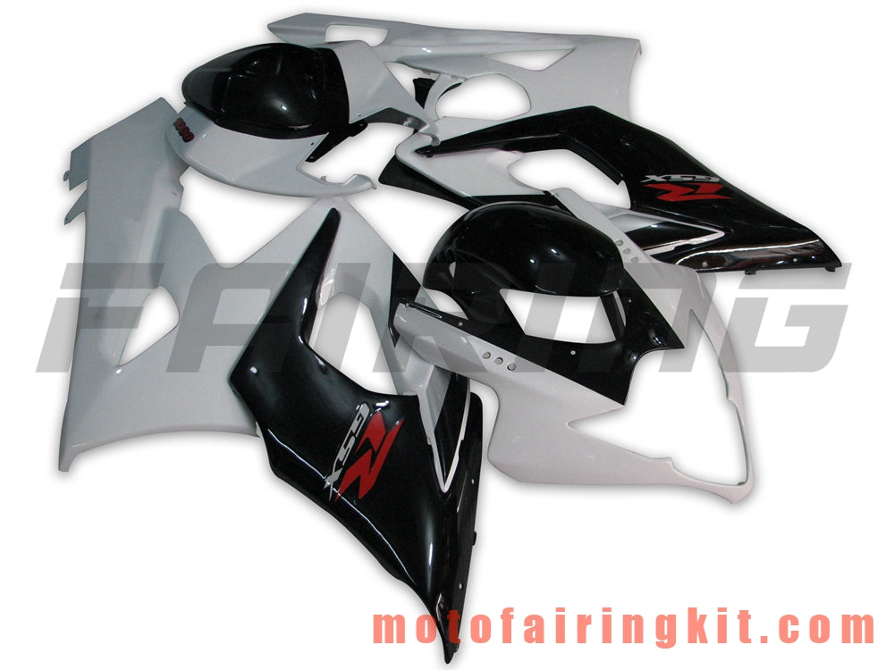 Fairing Kits Fit for GSXR1000 K5 2005 2006 GSXR 1000 GSX R1000 K5 05 06 Plastic ABS Injection Mold Complete Motorcycle Body Aftermarket Bodywork Frame (Black & White) B026