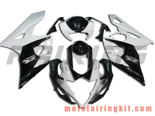 Kits de carenado aptos para GSXR1000 K5 2005 2006 GSXR 1000 GSX R1000 K5 05 06 Molde de inyección de plástico ABS Carrocería completa para motocicleta Marco de carrocería de posventa (blanco y negro) B027