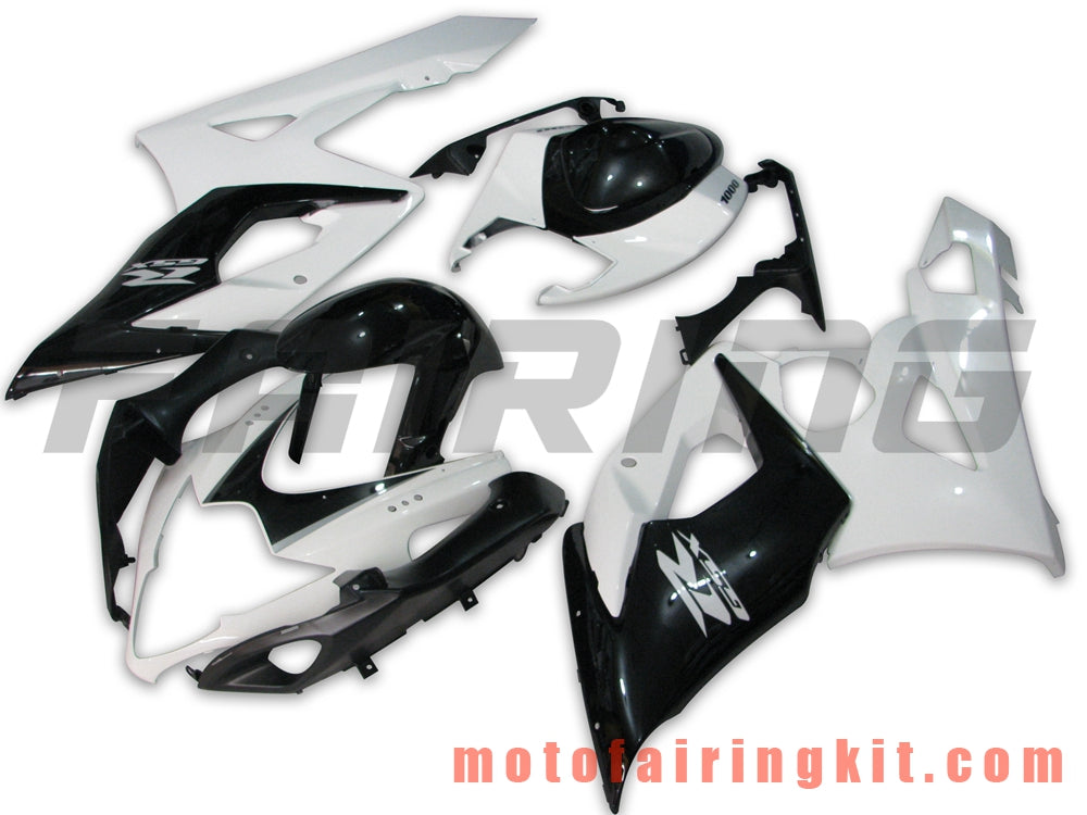 Fairing Kits Fit for GSXR1000 K5 2005 2006 GSXR 1000 GSX R1000 K5 05 06 Plastic ABS Injection Mold Complete Motorcycle Body Aftermarket Bodywork Frame (White & Black) B027