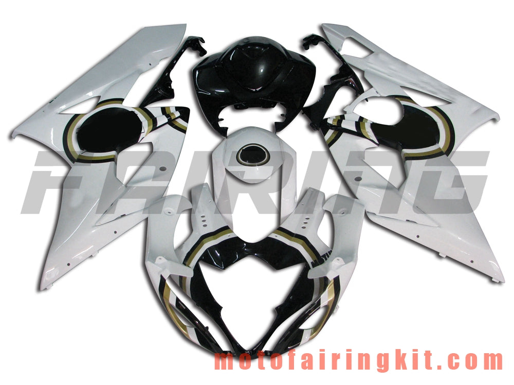 Fairing Kits Fit for GSXR1000 K5 2005 2006 GSXR 1000 GSX R1000 K5 05 06 Plastic ABS Injection Mold Complete Motorcycle Body Aftermarket Bodywork Frame (White & Black) B029