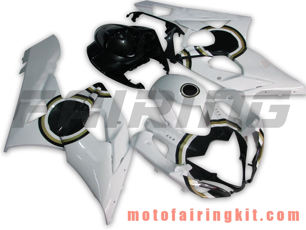 Fairing Kits Fit for GSXR1000 K5 2005 2006 GSXR 1000 GSX R1000 K5 05 06 Plastic ABS Injection Mold Complete Motorcycle Body Aftermarket Bodywork Frame (White & Black) B029