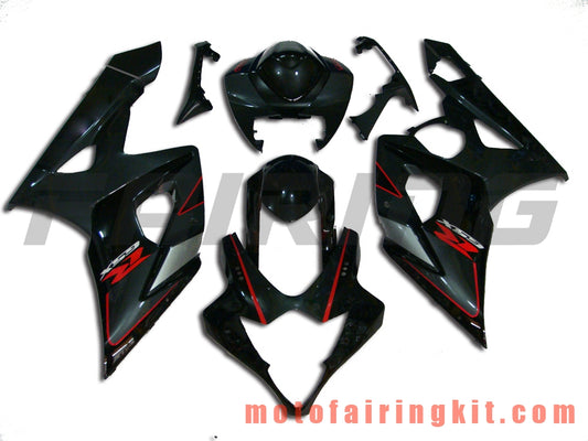 Fairing Kits Fit for GSXR1000 K5 2005 2006 GSXR 1000 GSX R1000 K5 05 06 Plastic ABS Injection Mold Complete Motorcycle Body Aftermarket Bodywork Frame (Black) B032