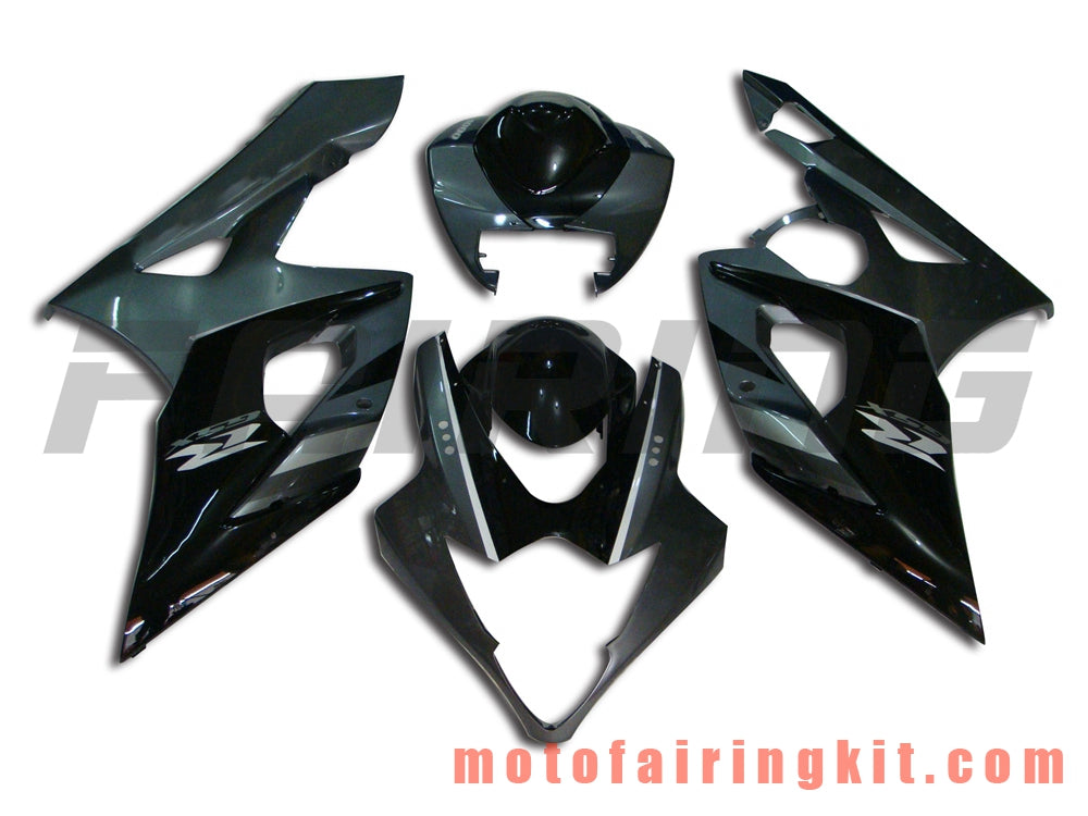 Kits de carenado aptos para GSXR1000 K5 2005 2006 GSXR 1000 GSX R1000 K5 05 06 Molde de inyección de plástico ABS Carrocería completa para motocicleta Marco de carrocería de posventa (gris y negro) B033