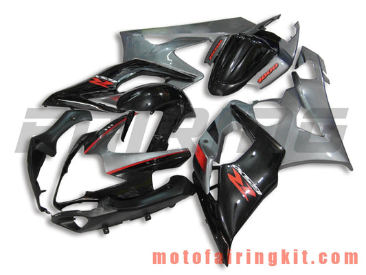 Fairing Kits Fit for GSXR1000 K5 2005 2006 GSXR 1000 GSX R1000 K5 05 06 Plastic ABS Injection Mold Complete Motorcycle Body Aftermarket Bodywork Frame (Silver & Black) B034