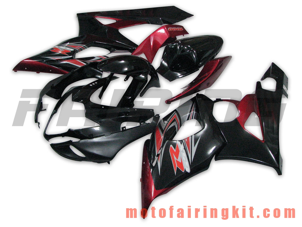 Fairing Kits Fit for GSXR1000 K5 2005 2006 GSXR 1000 GSX R1000 K5 05 06 Plastic ABS Injection Mold Complete Motorcycle Body Aftermarket Bodywork Frame (Black & Red) B035