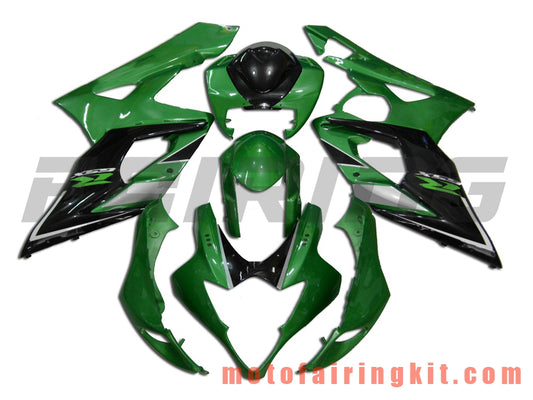 Fairing Kits Fit for GSXR1000 K5 2005 2006 GSXR 1000 GSX R1000 K5 05 06 Plastic ABS Injection Mold Complete Motorcycle Body Aftermarket Bodywork Frame (Green & Black) B039