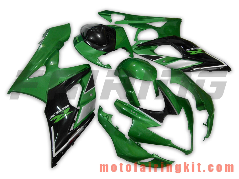 Kits de carenado aptos para GSXR1000 K5 2005 2006 GSXR 1000 GSX R1000 K5 05 06 Molde de inyección de plástico ABS Carrocería completa para motocicleta Marco de carrocería de posventa (verde y negro) B039