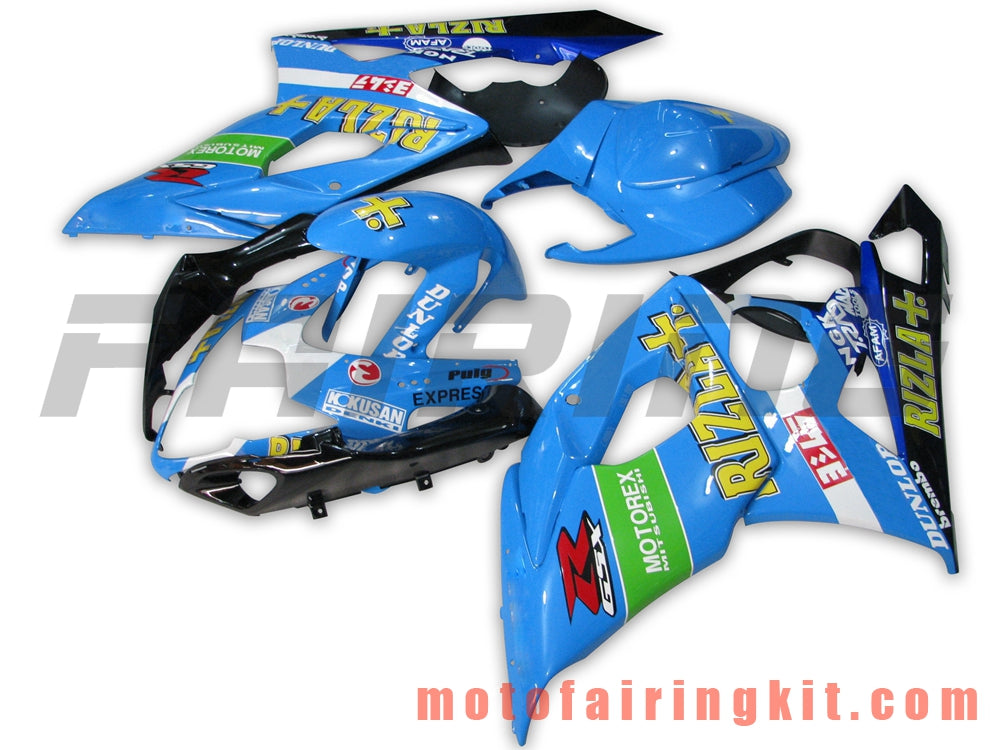 Fairing Kits Fit for GSXR1000 K5 2005 2006 GSXR 1000 GSX R1000 K5 05 06 Plastic ABS Injection Mold Complete Motorcycle Body Aftermarket Bodywork Frame (Blue & Black) B040