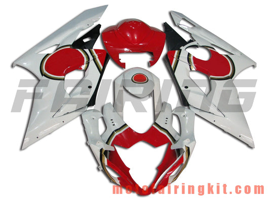 Fairing Kits Fit for GSXR1000 K5 2005 2006 GSXR 1000 GSX R1000 K5 05 06 Plastic ABS Injection Mold Complete Motorcycle Body Aftermarket Bodywork Frame (White & Red) B045