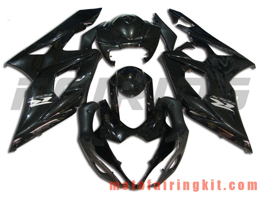 Fairing Kits Fit for GSXR1000 K5 2005 2006 GSXR 1000 GSX R1000 K5 05 06 Plastic ABS Injection Mold Complete Motorcycle Body Aftermarket Bodywork Frame (Black) B046