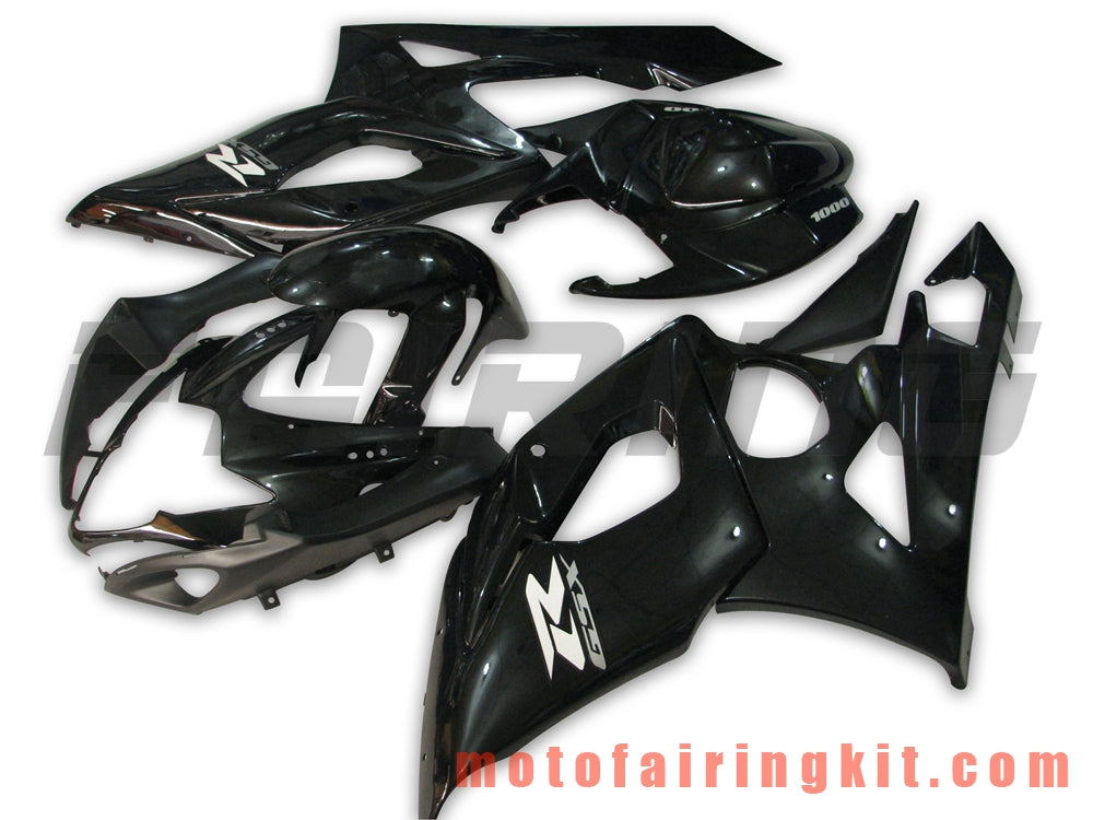 Fairing Kits Fit for GSXR1000 K5 2005 2006 GSXR 1000 GSX R1000 K5 05 06 Plastic ABS Injection Mold Complete Motorcycle Body Aftermarket Bodywork Frame (Black) B046