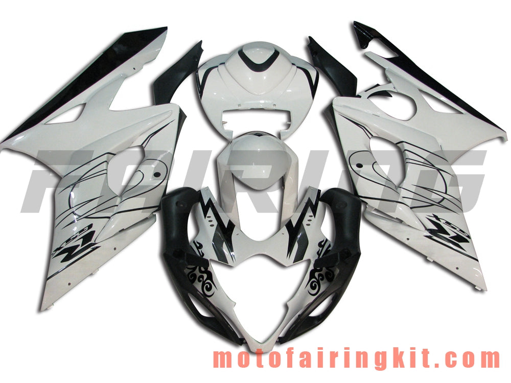 Fairing Kits Fit for GSXR1000 K5 2005 2006 GSXR 1000 GSX R1000 K5 05 06 Plastic ABS Injection Mold Complete Motorcycle Body Aftermarket Bodywork Frame (White & Black) B048