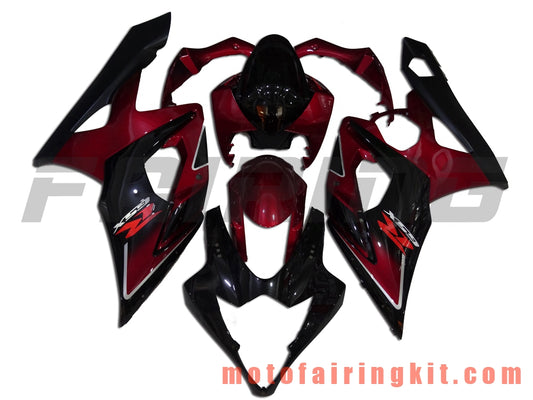 Kits de carenado aptos para GSXR1000 K5 2005 2006 GSXR 1000 GSX R1000 K5 05 06 Molde de inyección de plástico ABS Carrocería completa para motocicleta Marco de carrocería de posventa (rojo y negro) B050