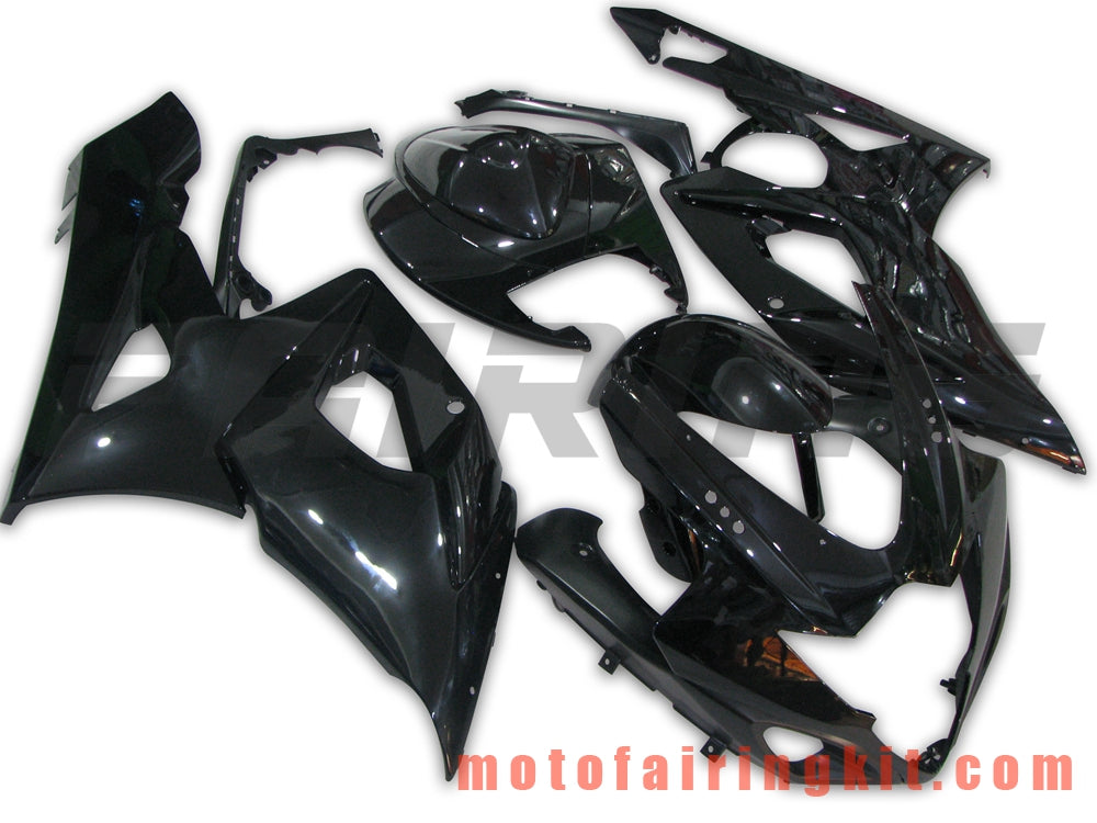 Fairing Kits Fit for GSXR1000 K5 2005 2006 GSXR 1000 GSX R1000 K5 05 06 Plastic ABS Injection Mold Complete Motorcycle Body Aftermarket Bodywork Frame (Black) B051