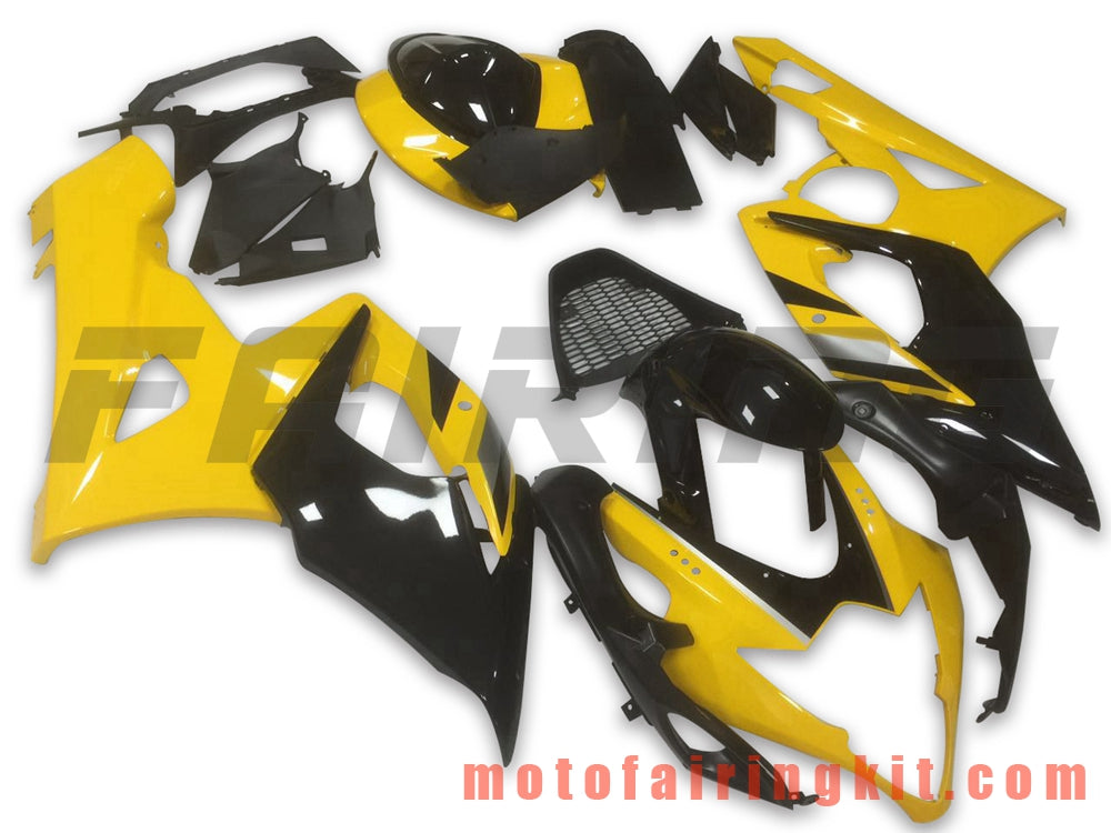 Fairing Kits Fit for GSXR1000 K5 2005 2006 GSXR 1000 GSX R1000 K5 05 06 Plastic ABS Injection Mold Complete Motorcycle Body Aftermarket Bodywork Frame (Black & Yellow) B055