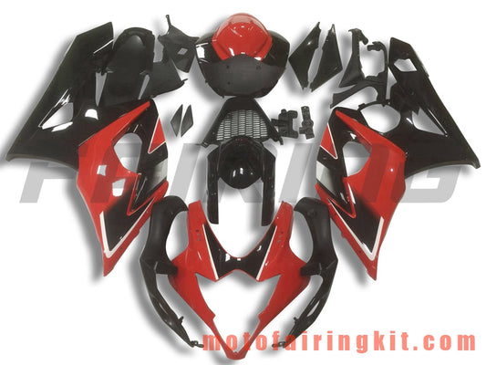 Fairing Kits Fit for GSXR1000 K5 2005 2006 GSXR 1000 GSX R1000 K5 05 06 Plastic ABS Injection Mold Complete Motorcycle Body Aftermarket Bodywork Frame (Red & Black) B056