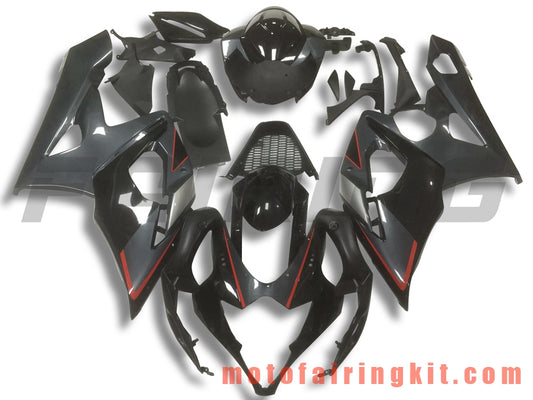 Fairing Kits Fit for GSXR1000 K5 2005 2006 GSXR 1000 GSX R1000 K5 05 06 Plastic ABS Injection Mold Complete Motorcycle Body Aftermarket Bodywork Frame (Black & Gray) B057