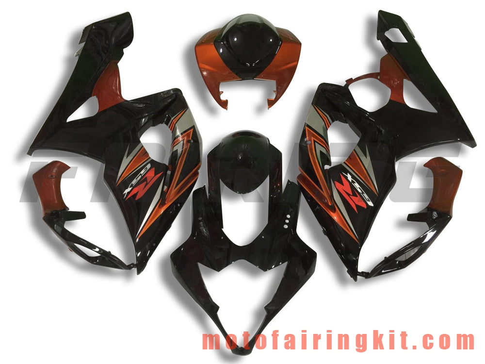 Kits de carenado aptos para GSXR1000 K5 2005 2006 GSXR 1000 GSX R1000 K5 05 06 Molde de inyección de plástico ABS Carrocería completa para motocicleta Marco de carrocería de posventa (negro y naranja) B058