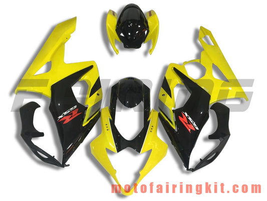 フェアリングキット GSXR1000 K5 2005 2006 GSXR 1000 GSX R1000 K5 05 06 プラスチック ABS 射出成型 完全なオートバイボディ アフターマーケットボディワークフレーム (イエロー &amp; ブラック) B059